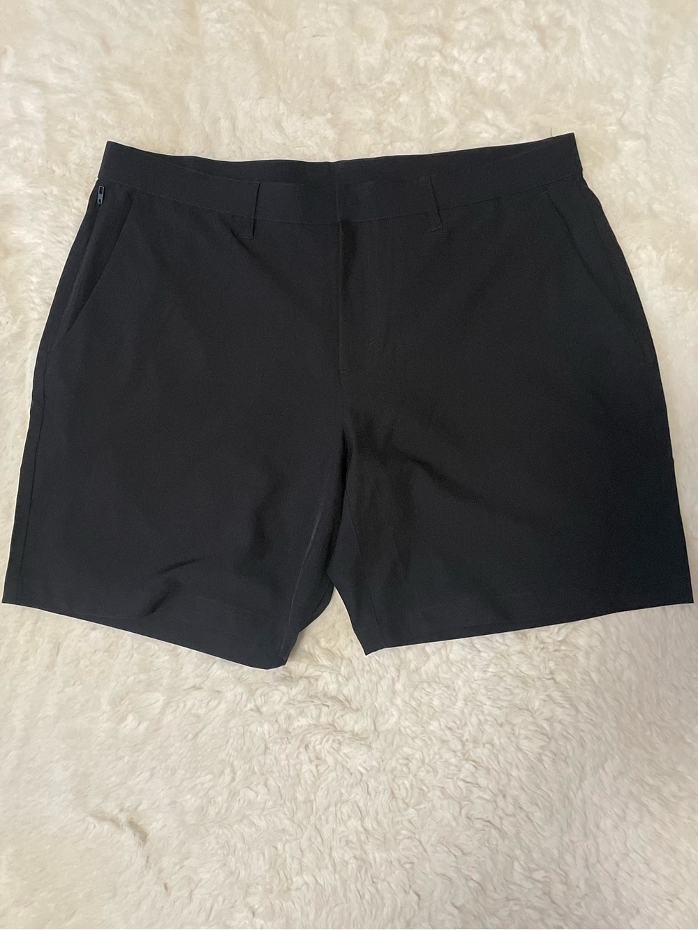 Fabletics Men's Flat-Front Shorts - Black, Size 38, NWT